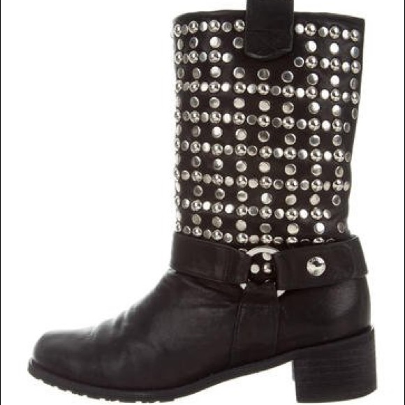 Stuart Weitzman Shoes - ❤️FLASH SALE❤️Stuart Weitzman Studded Moto Boots